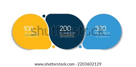 3 elements scheme, diagram. Three connected circles. Infographic template.