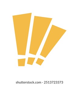 3 exclamation mark yellow vector design