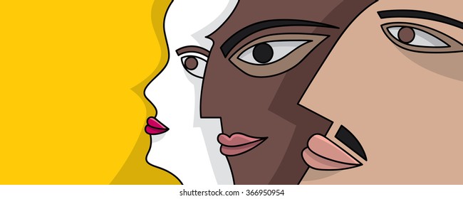  3 Faces (Vector Art)