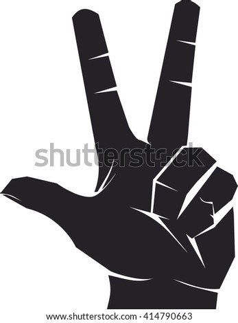 3 finger icon vector illustration Three finger logo