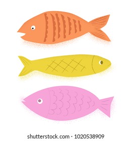 3 Fish - vector illustration