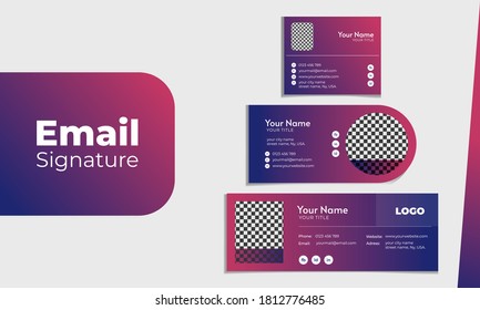 3 Flat & Unique Modern Email Signature Template
