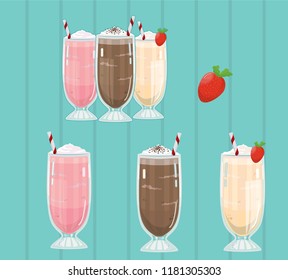 3 Flavored Milkshake