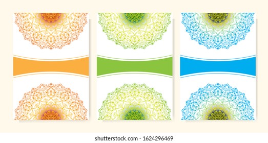 3 floral background design template