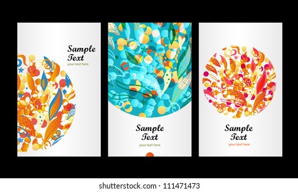 3 floral business cards