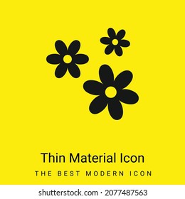 3 Flowers minimal bright yellow material icon