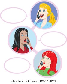 3 girls talking