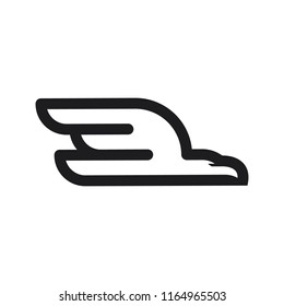 3 Hawk Eagle bird flying logo icon vector