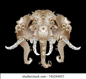 3 head elephant svg