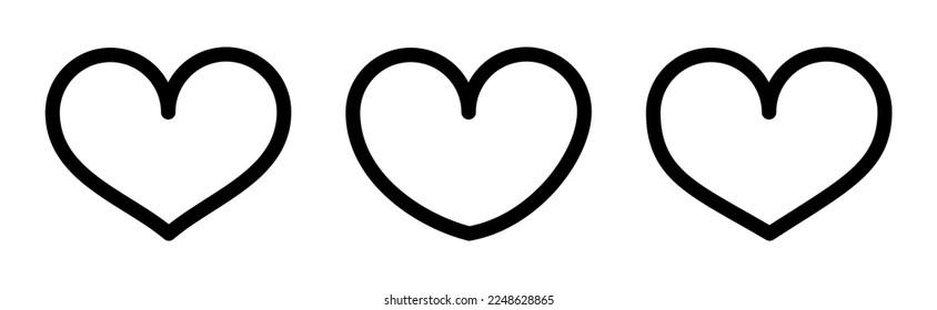 3 heart icon. Element of Valentine's Day icon for mobile concept and web apps. Detailed 3 heart icon can be used for web and mobile