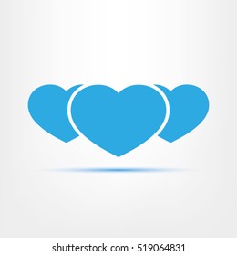 3 Heart Icon Vector Illustration Eps10 Stock Vector (Royalty Free ...