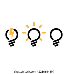 3 Icons of Vector Lamps