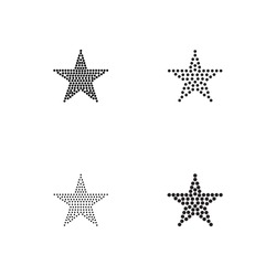 3 Inch Wide Star-shaped Blackline For Rhinestones Or Studs