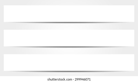 3 isolated full banners template (replace white banners with your own design!)