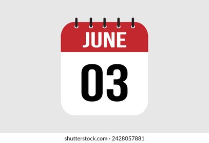 3. Juni-Kalender. In: June Calendar Illustration.