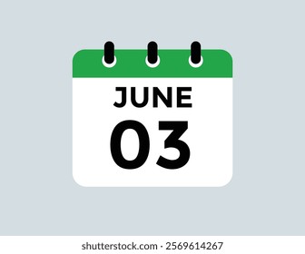  3 June - Daily calendar Icon
