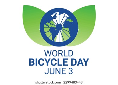 3 June World Bicycle Day illustration vector. Suitable for greeting card, poster and banner