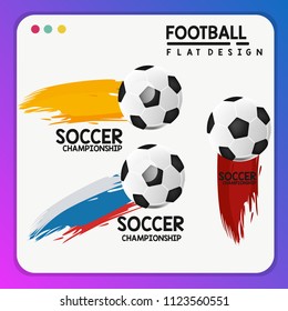 3 Label Name Soccer with ball icon vector art illustration