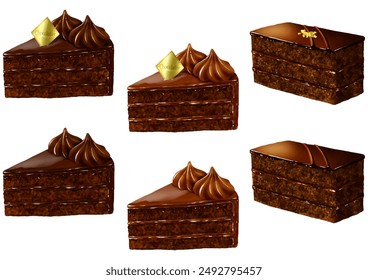 3 layer chocolate cake, gold leaf, with and without decorations