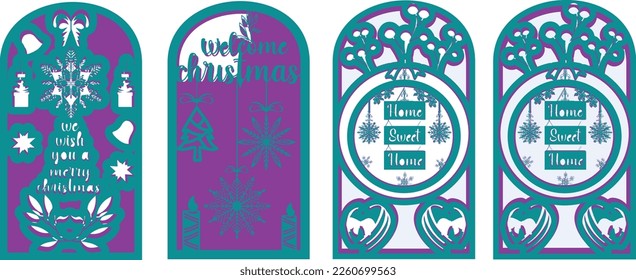 3 layer Christmas gift card decoration bundle