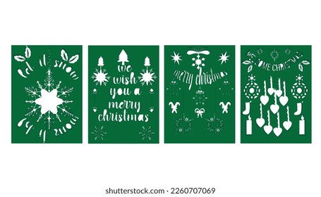 Paquete de decoración de tarjetas de regalo de Navidad de 3 capas