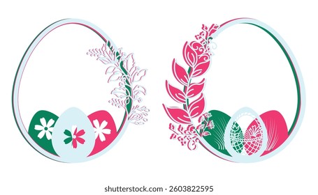 3 layer Easter egg hanging wreath bundle.