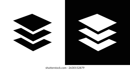3 Layer icon concept, vector illustration
