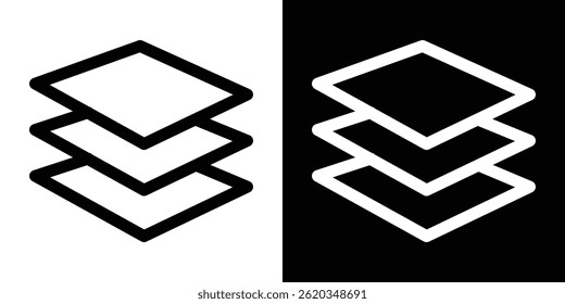 3 Layer icon vector for web and mobile app. Symbol isolated.