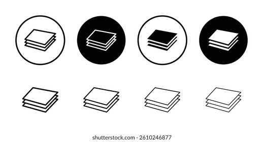 3 Layers icon Logo symbol sign set