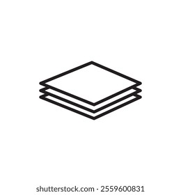 3 Layers icon vector isolated