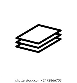 3 layers icon. For web design isolated on a white background, editable stroke vector illustration eps10.