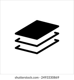 3 layers icon. For web design isolated on a white background, editable stroke vector illustration eps10.