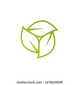 3 Leaf Logo Vector Design Concept