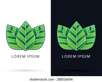 3 leafs, sign, symbol, graphic, vector.