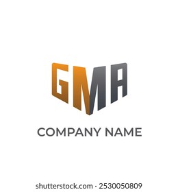 3 letter G,M,A logo design concept. Monogram logo design
