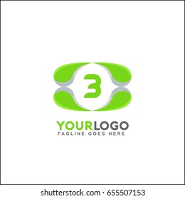 3 letter logo icon design template elements
