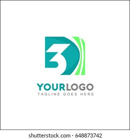 3 letter logo template. Design vector wave square icon. You can use in the buildings, awards, apartments, hotel and other organization concept of pattern.