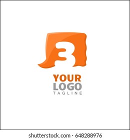 3 letter simple brand identity. Social Talk, app, forum, social media. Vector logo template