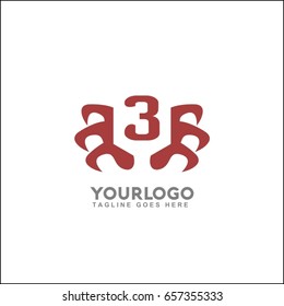 3 Letter Spider vector illustration with Happy Halloween logo. Festive logo design.