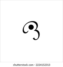 3 letter vector logo design black 