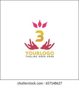 3 letter vector set of trendy linear icon and logo design. Massage center and relax brand identity