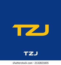 Icono de plantilla de logotipo de vectores TZJ de 3 letras
