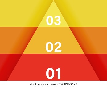 3 level pyramid template image. Clipart image