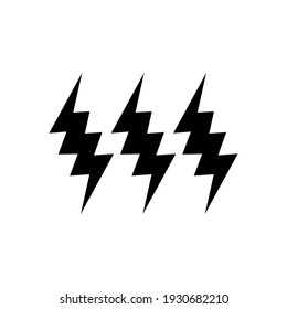 3 Lightning, electric power vector logo design element. Energy and thunder electricity symbol concept. Lightning bolt sign in the circle. Flash vector emblem template. Power fast speed