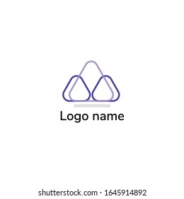 3 line mountain logo template
