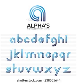 3 Lines A to Z letters. It can be use as logo symbol. You can also create any word / words by 3 lines letters or 3 lines letters Logo.