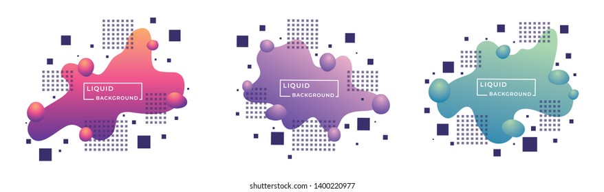 3 liquid colorful backroud with geometric pattern v2