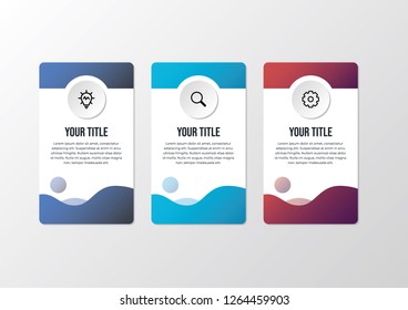 3 List Or Table Infographic Element Vector, Can Be Used For Business Presentation, Website Element, And Other.