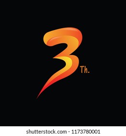 3 Logo Creative Template Sign Vector