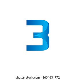 3 logo design vector template